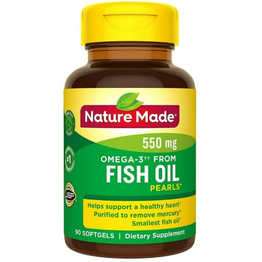 Nature Made Fish Oil Omega3 Pearls Softgels, 500 Mg, 90