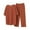 Orange 2 piece outfit for women, variant on Summer Saving Wycnly Womens Casual 2 Piece Outfits Fall Cotton Linen Two Piece Lounge Set Solid Plus Size Short Sleeve Pullover and Elastic Waist Long Pants Sets under $5