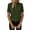 Army Green#128, variant on Women's Shirts Dressy Casual Ruffle Short Sleeve Zipper Summer Spring V Neck Tops Work Business Office Blouse White S