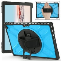 Dteck for for 12.3" Microsoft Surface Pro 7 Plus, Pro 7, Pro 6, Pro 5, Pro 2017, Pro 4, Pro LTE,Heavy Duty Shockproof Rugged Case with Kickstand and Hand Strap,Blue
