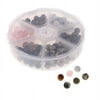 180Pieces/ Color Unpolished Round Real Gemstones Loose Spacers Beads for DIY Bracelet Necklace Making