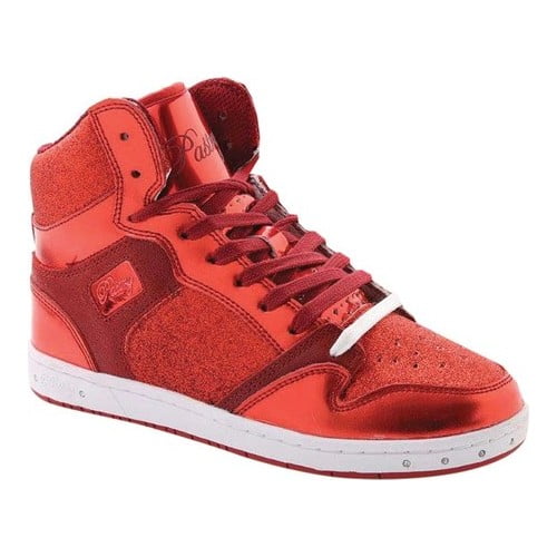 glam pie glitter high top sneaker