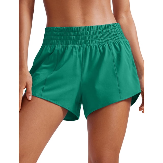 Shorts CRZ YOGA Cascadia Verde Alto Cintura Secado Rápido XL