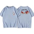 thumbnail image 4 of Hello Kitty-Camiseta de manga corta para niña, vestido informal holgado de media manga para estudiante, vestido bonito para novia, novedad de verano, 4 of 4