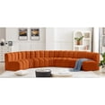 thumbnail image 2 of Meridian Furniture Arc Cognac Velvet Modular Sectional, 2 of 13