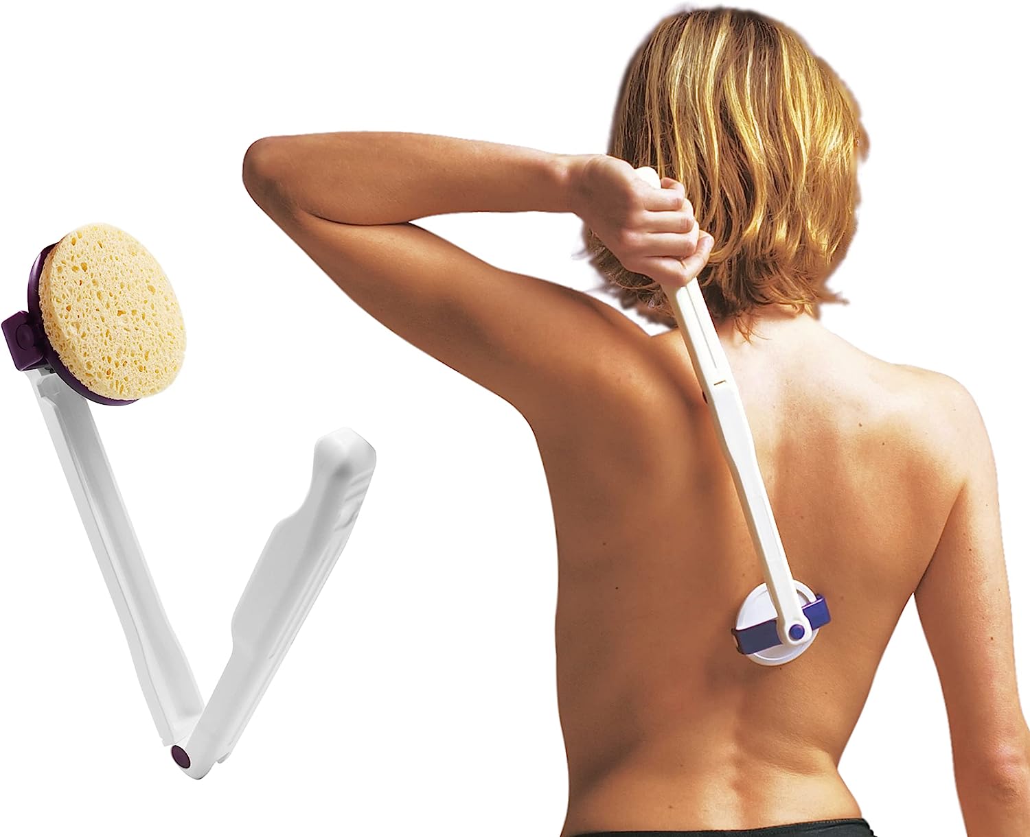 Easy Lotion Applicator For Back, Long Handle Easy Reach Self Handheld Dispenser For Sunscreen