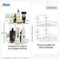 thumbnail image 4 of TreeLen Corner Metal Shower Caddy 2 Tier Shelves for Bathroom Bathtub Accessories Storage Rack, 4 of 8