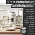 thumbnail image 3 of Gotham Steel TRUE VALUE 20 Pc Ceramic Pots and Pans Set Non Stick, Ceramic Cookware Set with Bakeware, Pot and Pan Set with Utensils, Non Stick Pots and Pan Set, Oven & Dishwasher Safe, Cream, 3 of 9