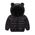 thumbnail image 3 of 2-7T Winter Hooded Down Coats for Kids Baby Boys Girls Solid Ultralight Puffer Padded Jacket with Hoods Bear Ear Toddler Snow Outerwear, 3 of 6