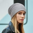 thumbnail image 2 of 2Pcs Cotton Slouchy Beanie Hats for Women Men Soft Chemo Headwear Beanie Head Wrap Cap Skull Hats Cap Sleeping Cap, 2 of 7