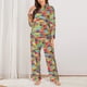 thumbnail image 2 of Balery Colorful Fish 2 Conjunto de Pijama con Estampado para Mujer, Conjunto de Dos Piezas con Manga Larga, Ropa de Dormir Suave con Bolsillos, Pijamas Cómodos-XX-Large, 2 of 7