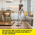 thumbnail image 4 of Kärcher Shop Vacuum WD 3, 4.5 Gal, 2.8 Peak HP, 26 ft Reach, Wet Dry Vacuum Cleaner, Blower Function, Crevice Tool, Floor Nozzle, Great for Car Cleaning, 4 of 9