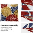 thumbnail image 6 of Mustard Yellow Red Navy Blue Pillow Covers 20x20 Inch Set of 2 Dahlia Floral Decor Throw Pillows Summer Modern Geometry Flower Outdoor Decorative Cushion Cases for Sofa Couch Bed Decorations, 6 of 6
