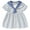 80-Blue and white strip, variant on Toddler Girls Navy Stripe Cotton Dress Breathable Wear Reinforced Stitching Quick Changing Detail