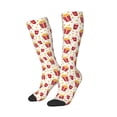 thumbnail image 2 of Fotbe Popcorn print Women's Men's Novelty Crew Socks Cotton Socks Knee High Socks for Walking,Running,Nurses,Pregnancy, 2 of 9