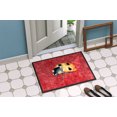 thumbnail image 2 of Carolines Treasures 8869JMAT Paillasson Intérieur Ou Extérieur 24 x 36 Po. Lady Bug sur Fond Rouge, 2 of 4