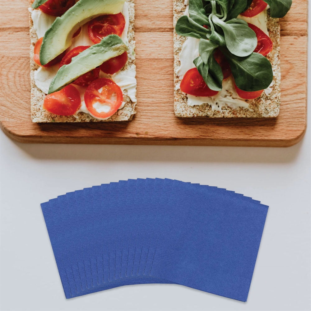 JAM Paper Bulk Medium Lunch Napkins, 6.5x6.5, Blue, 480/Box