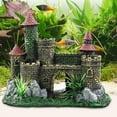 thumbnail image 1 of Decoración de con castillo, adorno de castillo escondido para pecera, colección submarina, novedoso, decoración de edificios, artesanía, 1 of 8