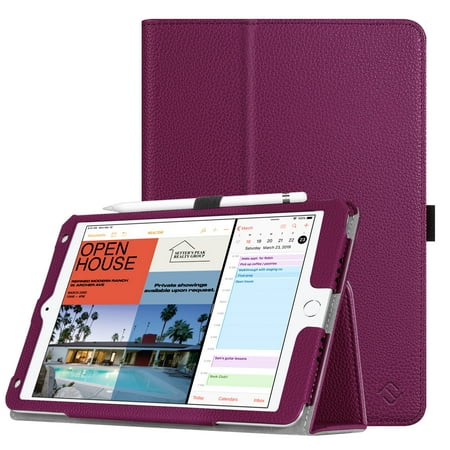 Suede Folio Case Fintie iPad mini 4 Case - Premium PU Leather Folio Case Cover with Auto Wake/ Sleep Feature, Purple ()