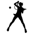 thumbnail image 2 of Wallmonkeys Sports Silhouette Tennis Wall Decal by Wallmonkeys Peel and Stick Graphic (18 in H x 11 in W) WM110226, 2 of 4