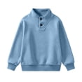 thumbnail image 7 of akafmk Boys Mockneck Sweatshirts Long Sleeve Pullover Sweatshirt Button Stand Collar Ribbed Cuffs Casual Tops Kids Fall Winter Clothes, Size 13-14 Years, 7 of 7