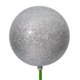 thumbnail image 2 of Adorno colgante Vickerman de 10 cm x 46 cm en barra con purpurina plateada, 2 of 4