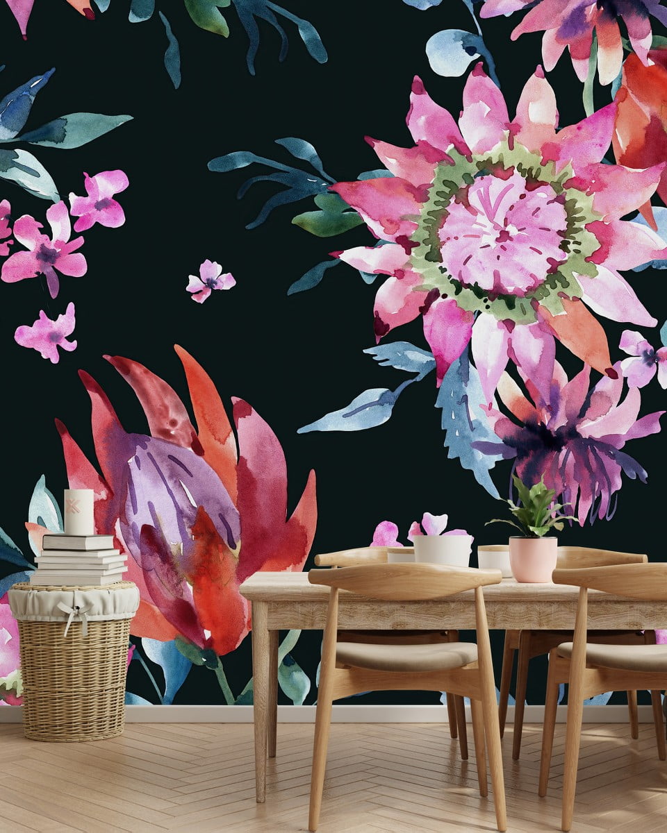 Dark Floral Wallpaper