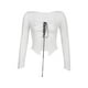 thumbnail image 4 of TRKIYQC Crop Tops para Mujer, Camiseta Irregular Texturizada con Ribete de Lechuga de Manga Larga Blanca TRKIYQC moda, 4 of 10