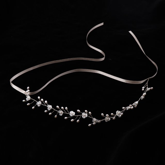 de boda para el cabello hecho a mano de perla accesorios de diadema nupcial- Slivery Hugo Cascos de novia de diamantes de imitación