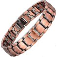 thumbnail image 1 of Men Copper Bracelet Wide Magnetic Therapy Bracelet For Relieve Arthritis Pain 99.9% Copper Bracelet, 1 of 4