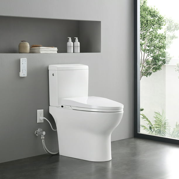 forbinde Skrive ud Squeak Ove Decors Wilma ADA Compliant, Tankless Toilet with Elongated Bidet Toilet  Seat - Walmart.com