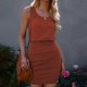 thumbnail image 4 of Vestido liso sin mangas con cuello redondo y cuello redondo de playa informal de verano para mujer Fridja  hjkh5137, 4 of 8