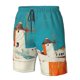 thumbnail image 4 of Balery Colorful Greek Windmills Traje de Baño Estilo Hawaiano para Hombre, Shorts de Secado Rápido con Bolsillos-XX-Large, 4 of 6