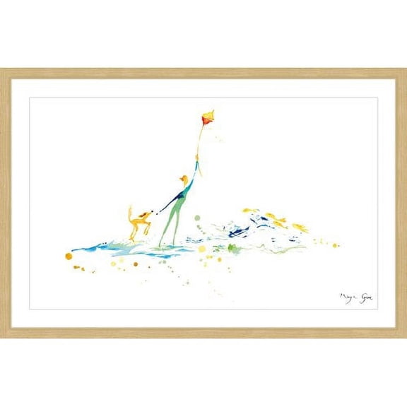 "Boy and His Dog" Framed Painting Print