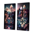 thumbnail image 3 of Designart "Mysterious Nocturnal Flora Abstracted Lake I" Abstract Landscape Wall Art Set Of 2 - Modern Multicolor Gallery Wall Set For Home Decor, 3 of 6