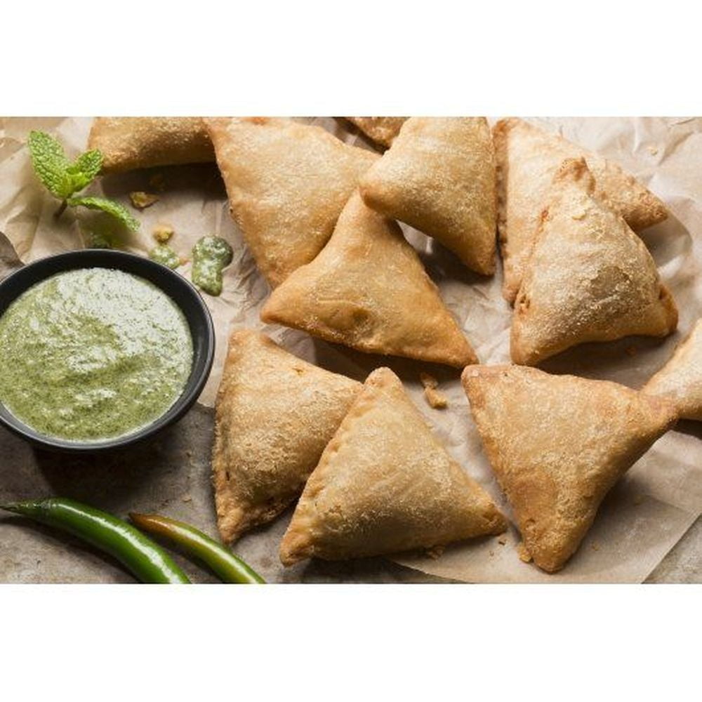 Monsoon Kitchens Large Vegetable Samosa, 4 Pound -- 2 per Case.