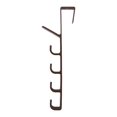 thumbnail image 1 of Colgador de puerta con 5 ganchos, ganchos de almacenamiento portátiles sobre , toalleros, estante organizador para colgar ropa, sombreros, Café BLESIY Colgador de puerta, 1 of 6