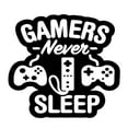 thumbnail image 2 of Xihbxyly Calcomanías de Pared "Gamers Never Sleep", Pegatinas de Pvc Extraíbles, Fácil Aplicación, Decoración Reutilizable para El Hogar, Ideal para Dormitorio, Residencia Universitaria o Apartamento, 2 of 7