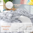 thumbnail image 2 of Queen 4 Piece Bedding Set Abstract Marble Stone Texture Soft Breathable Duvet Cover and Pillowcase, Natural Crack Gray Rock Duvet Cover Set Bed Sheets for Bedroom Dormitory Guest Room, 2 of 9