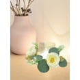 4 Pcs Candle Rings Wreaths Artificial Floral Wreaths With Green Leaves