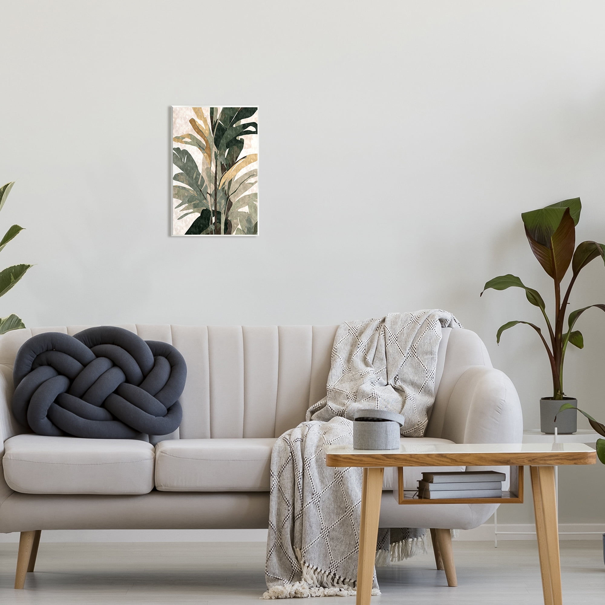 Stupell Industries Palm Plant Abstraction Botanical & Floral Painting Unframed Art Print Wall Art, 10 x 15