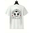thumbnail image 4 of Girls Soccer Fan T-Shirt - Double Side Print Just a Girl with Goals Iron-On Graphic Short Sleeve Top, Size 3Y-13Y, 4 of 6
