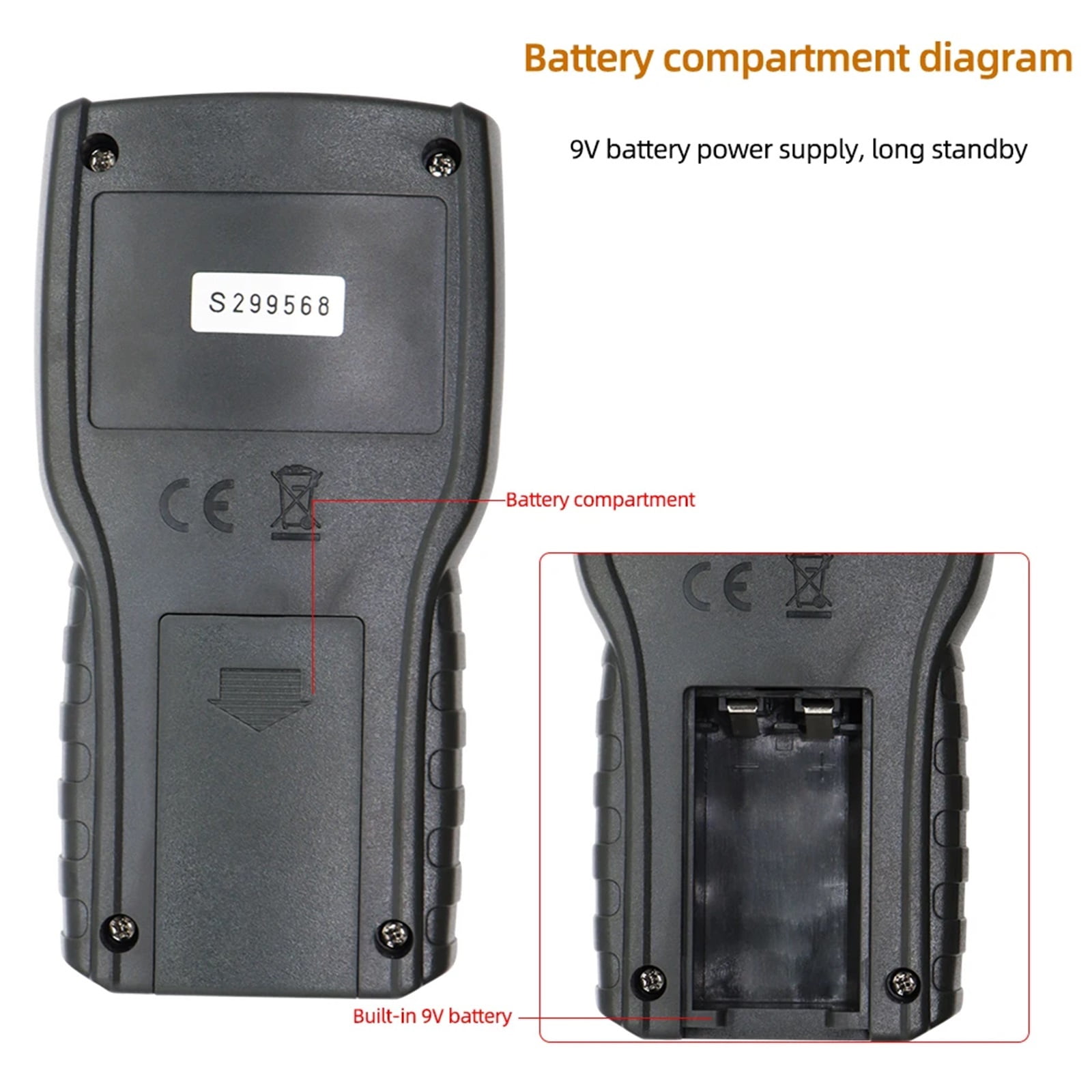 MD7822 Grain Moisture Meter Digital LCD Display Grain Hygrometer Thermometer Humidity Temperature Tester For Wheat Corn Rice ,Tool