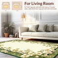 thumbnail image 2 of ODIKA 2'x3' Machine Washable Non-Slip Area Rug, Artisan Chintz Showcasing Stylized Wildflower Cluster High Traffic Rug, Ivory, 205035, 2 of 7