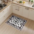 thumbnail image 2 of ODIKA Symmetrical Feline Border Whimsical Kitten Tracks Round Print Refined Structured for Home Office, Hallway, Laundry Room, Non-Slip Chair-Friendly, 2 of 7