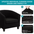 thumbnail image 2 of CJC 2-Piece Club Chair Covers, Stretch Tub Chair Slipcover, Armchair Furniture Protector for Living Room Bar Counter Hotel(1 Pcs), 2 of 9