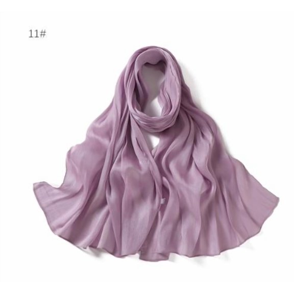 WEUVEB Lightweight Violet Shimmer Hijab Scarf for Women, Soft Transparent Polyester Headscarf, Breathable and Stylish Accessory