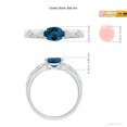 thumbnail image 6 of ANGARA Natural 1.5 ct London Blue Topaz Ring with Diamond Accents in 14K White Gold for Women (Size-8x6mm) | November Birthstone, Anniversary, Jewelry Gift for Women | Natural London Blue Topaz Ring, 6 of 11