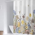 thumbnail image 2 of Floral Fabric Shower Curtain, Shower Curtain Bathroom, Waterproof Quick-Drying Polyester Fabric Bathroom Shower Curtain Set, Machine Washable 72" W x 72" L with Hooks, 2 of 6