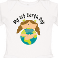 thumbnail image 4 of Inktastic My First Earth Day Baby Girl Girls Long Sleeve Baby Bodysuit, 4 of 5